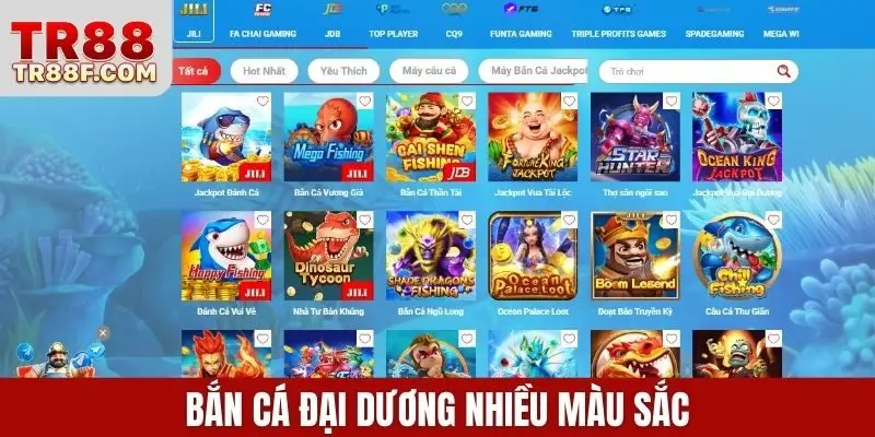Bắn cá đại dương nhiều màu sắc