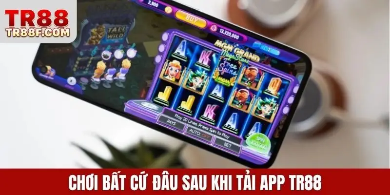 Chơi bất cứ đau sau khi  tải app TR88